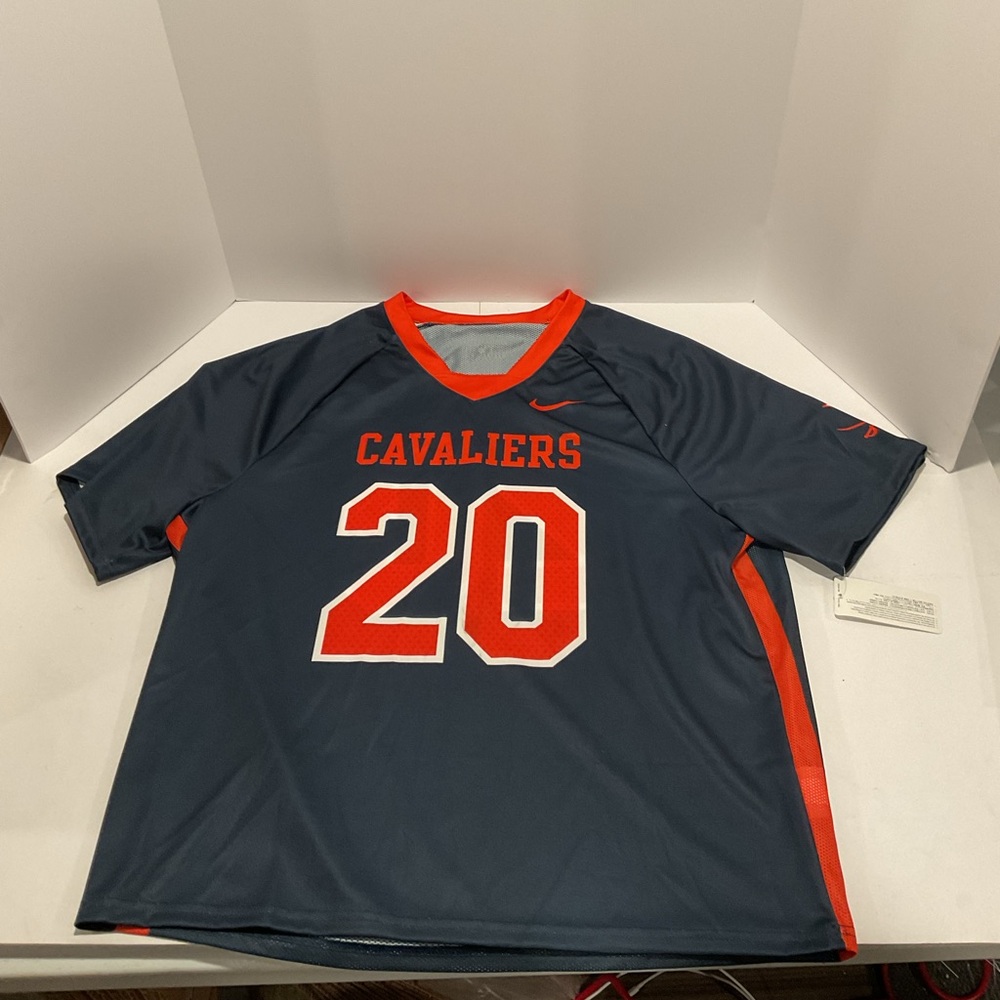Nike Team Virginia Cavaliers #20 Jersey Navy Orange Mens Large UVA Football Game